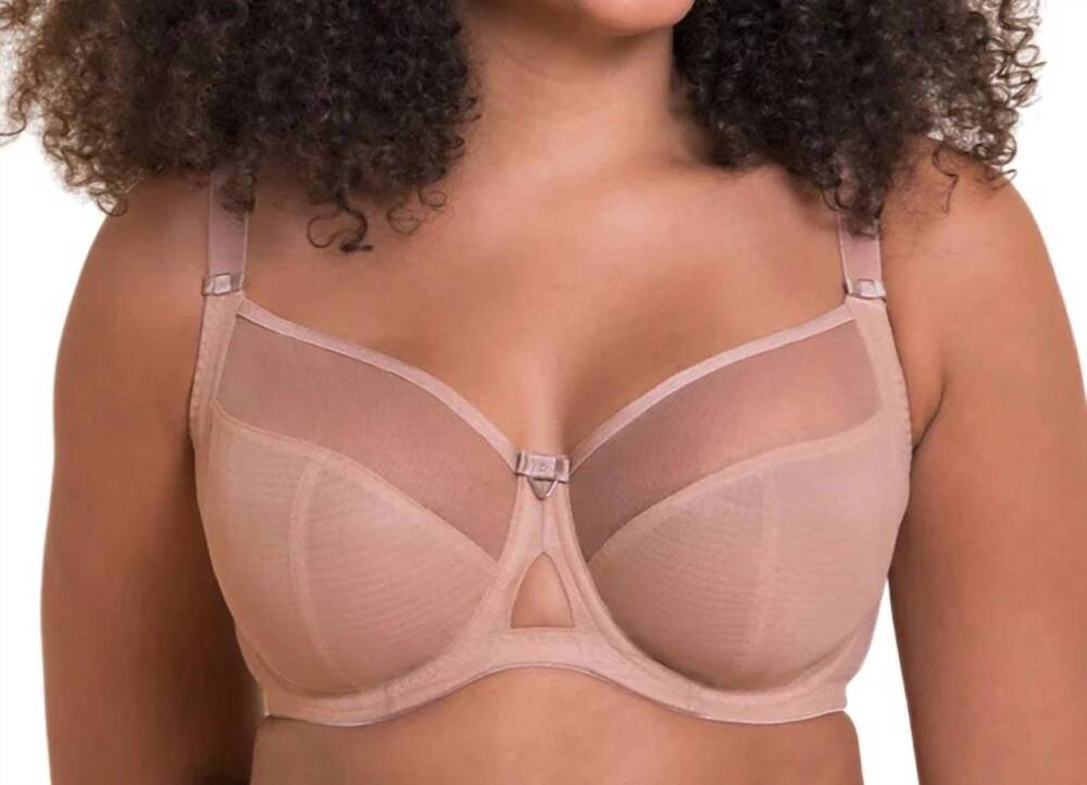 NEW CURVY KATE logo victory side support balcony bra in latte
